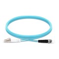 Origin Storage LC-ST OM3 Fibre Optic Cable Multimode Duplex - Aqua 1m