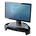 Fellowes Computer Monitor Stand with 3 Height Adjustments - Smart Suites Monitor Riser Plus with Storage Area - Ergonomic Adjustable Monitor Stand for Computers - Max Weight 10KG/Max Size 21" - Black