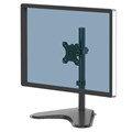 Fellowes Seasa Single Monitor Arm - Freestanding Monitor Mount for 8KG 32 inch Screens - Ergonomic Adjustable Monitor Arm - Tilt 45� Pan 120� Rotation 360�, VESA 75 x 75/100 x 100 - Black