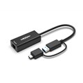 Origin Storage USB3.0 or USB-C (with USB-C male to USB3.0 female adapter) to RJ45 Gigabit Adapter USB3.0/USB-C Black