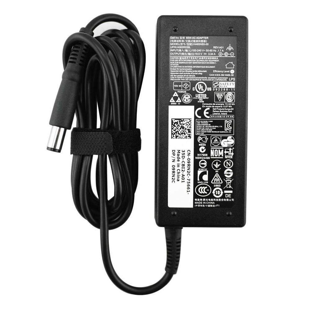 DELL AC Adapter 19.5V 3.34A 65W (4.5mm x 3.0mm) with UK Plug